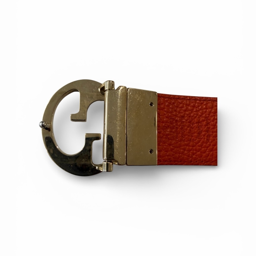 Gucci Reversible Orange & Black Leather Belt - Picture 7 of 10